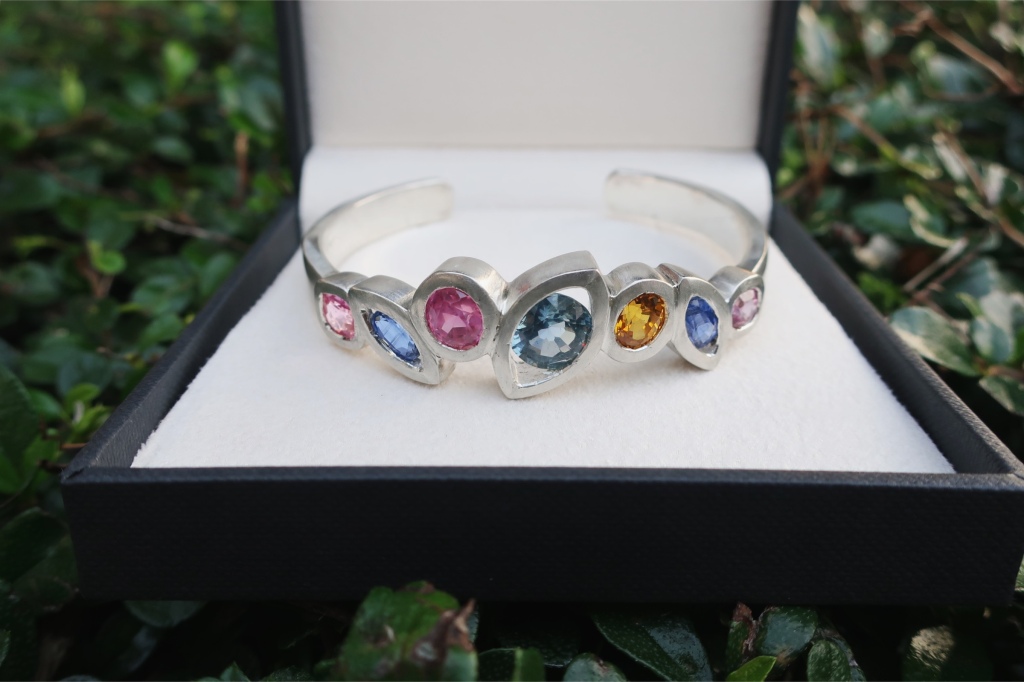 Colourful gemstone bracelet