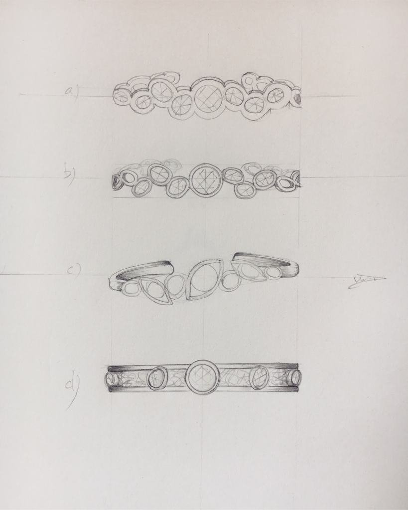 Sketchbook bracelet design options